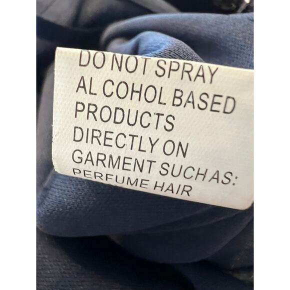 Ieena Duggal Sequined Bow Detail Midi Dress with High Slit Navy Blue size 2 - Picture 14 of 14